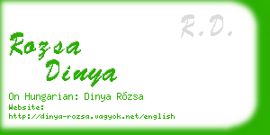 rozsa dinya business card