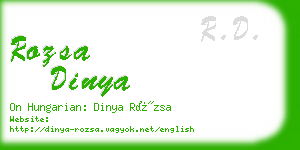 rozsa dinya business card